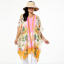 Vince Camuto 2-piece Lilly Lightweight Floral Topper and Visor Set