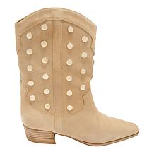 Vince Camuto Prilie Leather Studded Western Boot