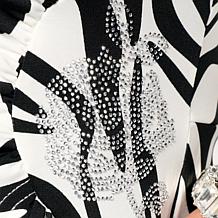 Vivica A. Fox Collection Long-Sleeve Notched Collar Peplum Top