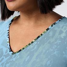 VIVICA A. FOX Collection Overlay Mesh Top