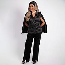 Vivica A. Fox Collection Ponte Knit Front Slit Trouser