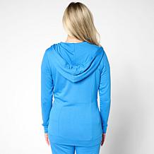 Vivica A. Fox Collection Terry Knit Zip-Front Athletic Hoodie