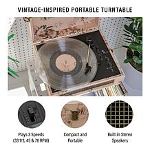 Voyager Bluetooth Vinyl Record Player - Floral