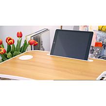 VYBZ Folding Multimedia Workstation with Cup Holder and Stand