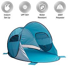 Wakeman Double-Door Pop Up Beach Tent with Ventilation Windows
