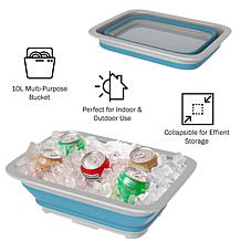 Wakeman Outdoors 10L Collapsible Portable Wash Basin, Blue