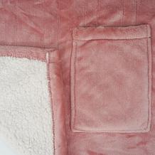 Warm & Cozy 64" x 50" Heated Plush to Sherpa Angel Wrap