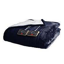 Warm & Cozy Plush to Sherpa Heated Blanket - Queen