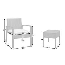 Well Traveled Living Bern Balcony Chat Set In Mocha Wicker