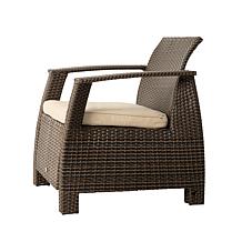 Well Traveled Living Bondi Deluxe Armchair In Mocha Wicker