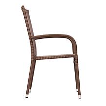 Well Traveled Living Morgan Outdoor Wicker Chair - Mocha