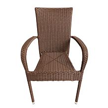 Well Traveled Living Morgan Outdoor Wicker Chair - Mocha
