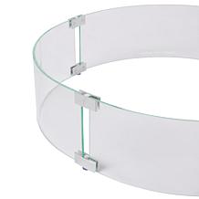 Well Traveled Living Tempered Glass Wind Guard For Round Fire Pits
