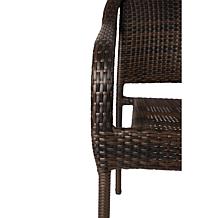 WellTraveledLiving Rhodos Café Stacking Chair Mocha All-Weather Wicker