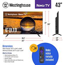 Westinghouse 43" QLED 4K UHD Roku Smart TV with 2-Year Warranty