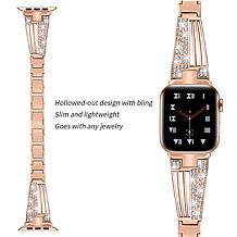 WFG Dressy Fan Design Metal Band for Apple Watch 44mm