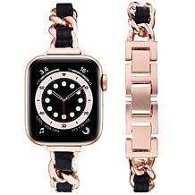 WFG Slim Metal Chain Bracelet Band for Apple Watch 42/44/45mm