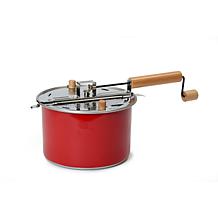 Whirley Pop Stovetop Popper with Metal Gears and Popcorn Kit - Red