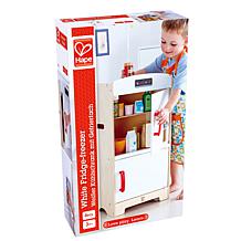 White Gourmet Kitchen Wooden Fridge-Freezer Dollhouse Accessory