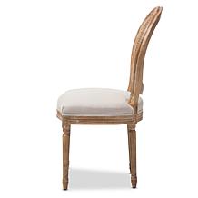 Wholesale Interiors Adelia Upholstered Dining Chair - Oak/Beige