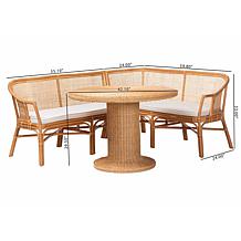 Wholesale Interiors bali and pari Aara Rattan Dining Nook Set