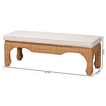 Wholesale Interiors bali and pari Abena Rattan Bench with Cushion