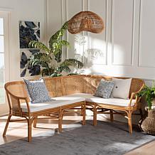 Wholesale Interiors bali and pari Adede Rattan Corner Bench Set
