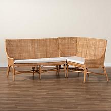 Wholesale Interiors bali and pari Baako Rattan Dining Bench Set