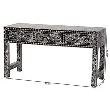 Wholesale Interiors bali and pari Elara Coastal Capiz 3 Drawer Console