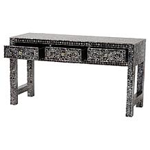 Wholesale Interiors bali and pari Elara Coastal Capiz 3 Drawer Console