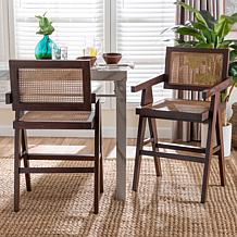 Wholesale Interiors bali and pari Kresna Rattan Counter Stool Set of 2