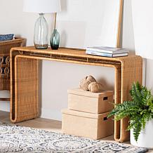 Wholesale Interiors bali and pari Nevada Rattan Console Table