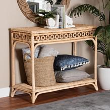 Wholesale Interiors bali and pari Oxford Rattan Console Table w/Shelf