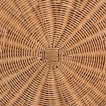 Wholesale Interiors bali and pari Rattan Ottoman w/Cushion Round Lrg