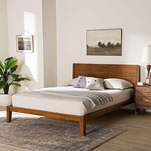 Wholesale Interiors Baxton Studio Aldith Walnut Queen Bed