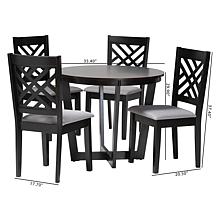 Wholesale Interiors Baxton Studio Alena Modern Fabric Wood Dining Set