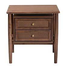 Wholesale Interiors Baxton Studio Alyssa Japandi Wood Nightstand