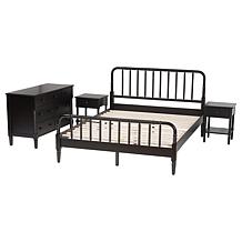 Wholesale Interiors Baxton Studio Braith Queen Set Nightstands