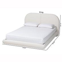 Wholesale Interiors Baxton Studio Cachet Upholstered Platform Bed King