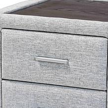 Wholesale Interiors Baxton Studio Cadmus Modern Fabric  Nightstand