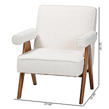Wholesale Interiors Baxton Studio Georgina Japandi Wood Accent Chair