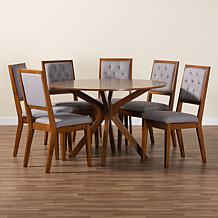 Wholesale Interiors Baxton Studio Mana Modern Wood 7pc Dining Set