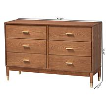 Wholesale Interiors Baxton Studio Mandolin Walnut Dresser