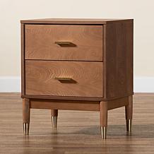 Wholesale Interiors Baxton Studio Mandolin Walnut Nightstand