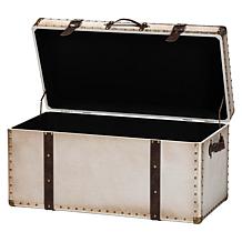 Wholesale Interiors Baxton Studio Nevio Vintage Canvas Storage Trunk
