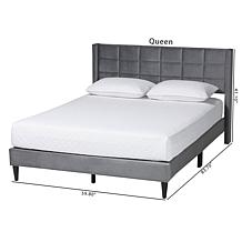Wholesale Interiors Baxton Studio Payne Gray Queen Bed
