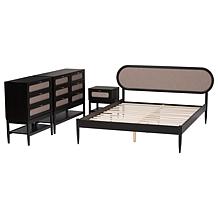 Wholesale Interiors Baxton Studio Shirin Mid Century Queen 4pc Set