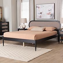 Wholesale Interiors Baxton Studio Shirin Mid Century Wood Queen Bed