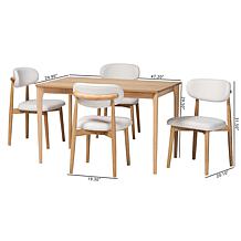 Wholesale Interiors Baxton Studio Wattsu Dining Set 5 Piece