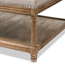 Wholesale Interiors Carlotta Fabric Upholstered Coffee Table Ottoman